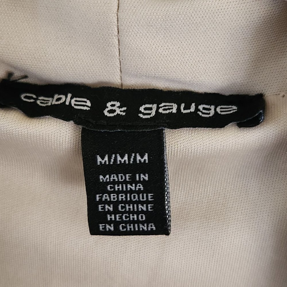 Cable & Gauge Stunning Open Front Silver Sequined Jacket Size M - Picture 5 of 6